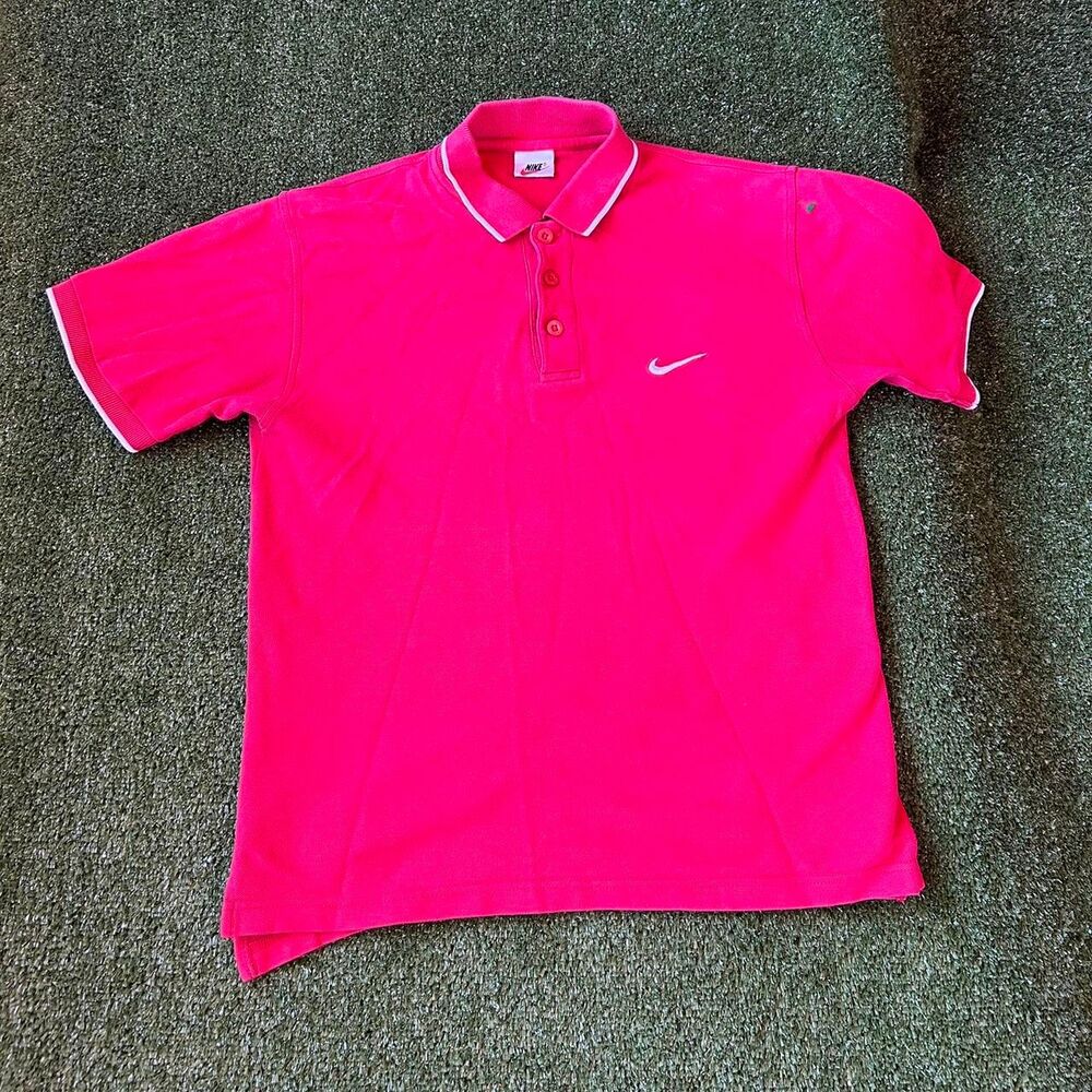 Nike Men's Pink and Red Polo-shirts